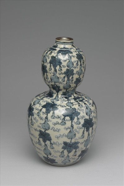 青花瓜瓞綿綿葫蘆瓶