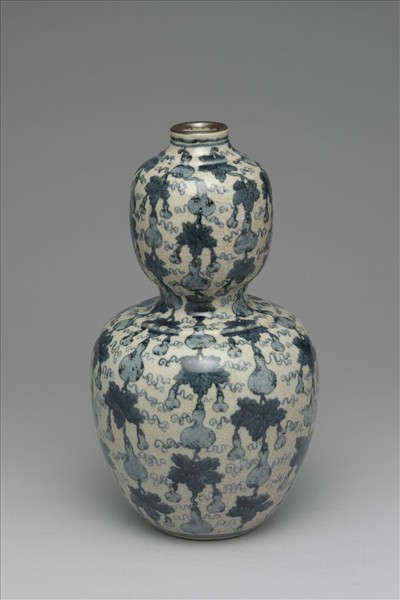 青花瓜瓞綿綿葫蘆瓶