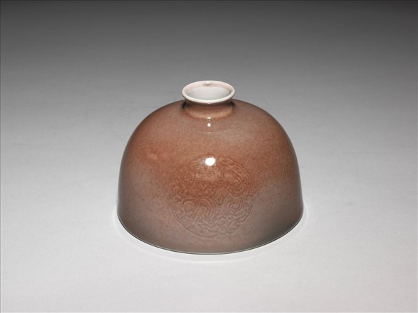 豇豆紅釉蟠龍紋太白尊