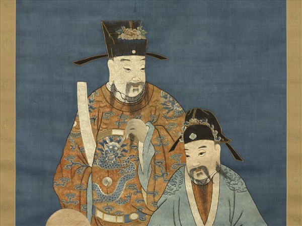 清乾隆繡三星圖　軸