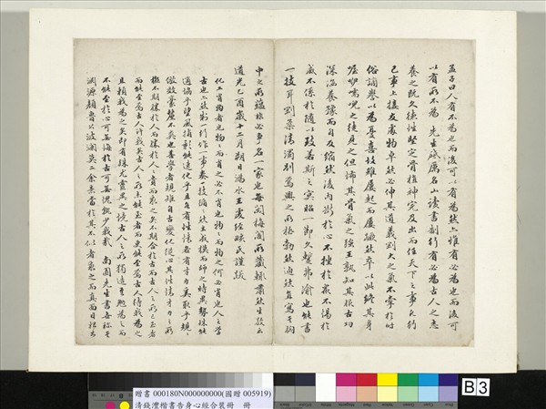 清錢灃楷書告身心經合裝　冊