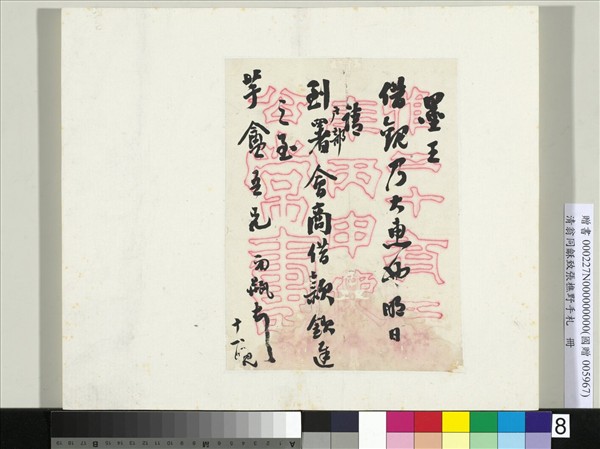 清翁同龢致張樵野手札（第一卷）　冊　（八）