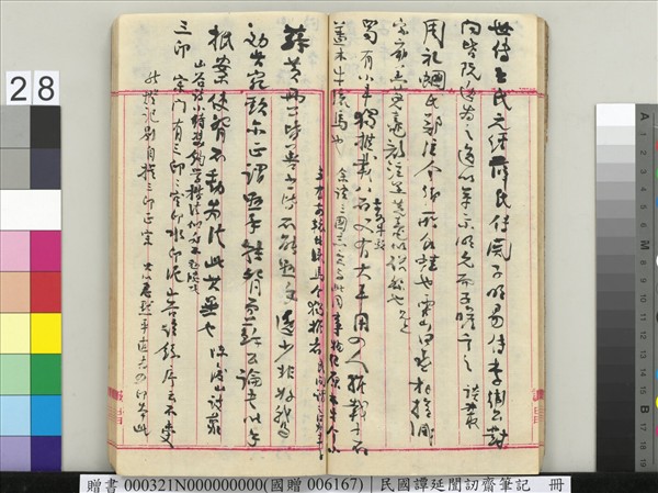 民國譚延闓訒齋筆記　冊