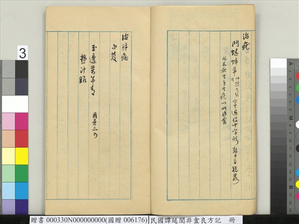 民國譚延闓非盦良方記　冊