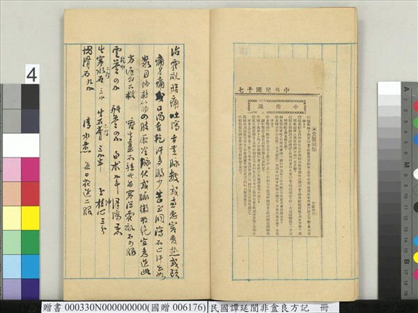 民國譚延闓非盦良方記　冊