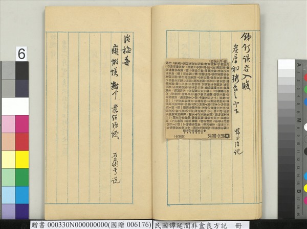 民國譚延闓非盦良方記　冊