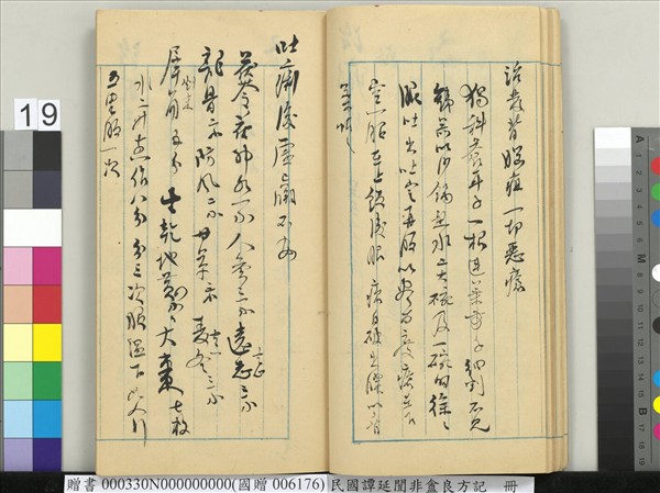 民國譚延闓非盦良方記　冊