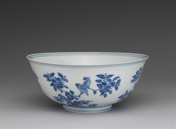 青花花鳥紋碗