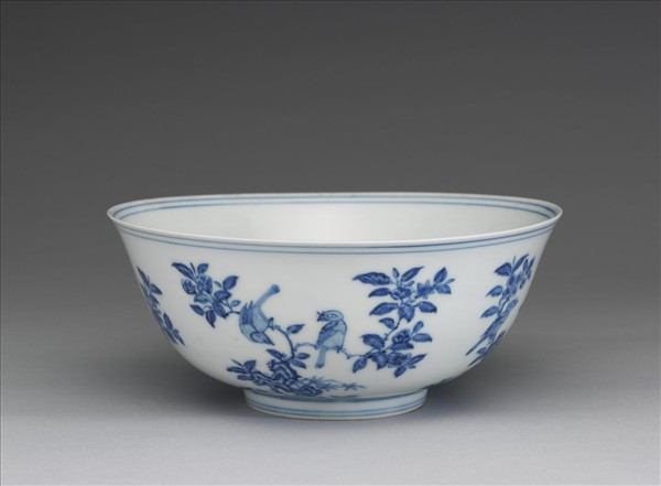 青花花鳥紋碗