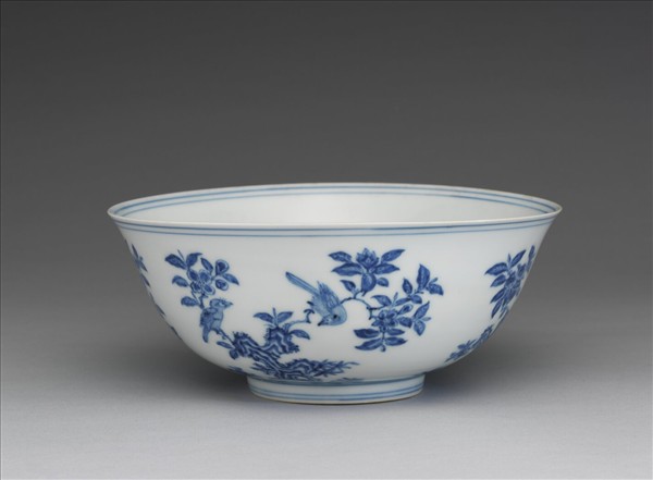 青花花鳥紋碗
