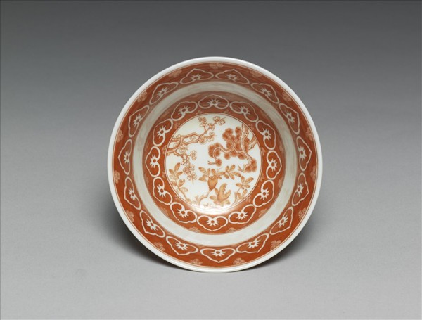 描紅三清茶詩茶碗