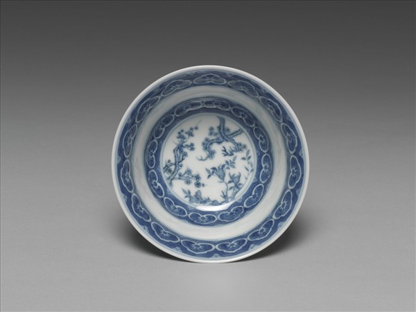 青花御製詩三清茶詩茶碗