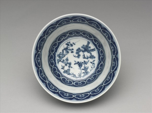 青花御製詩三清茶詩茶碗