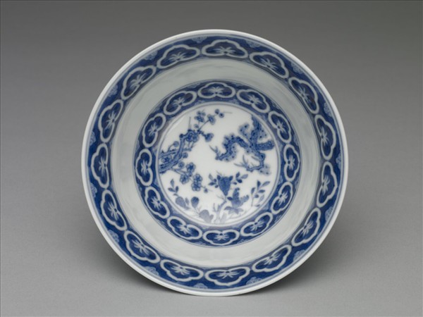 青花御製詩三清茶詩茶碗