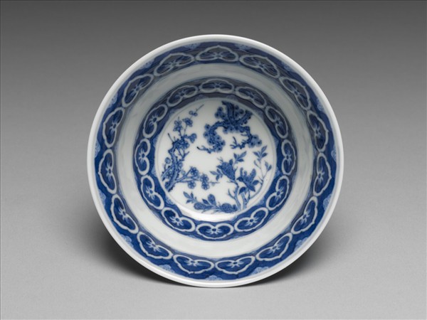 青花御製詩三清茶詩茶碗