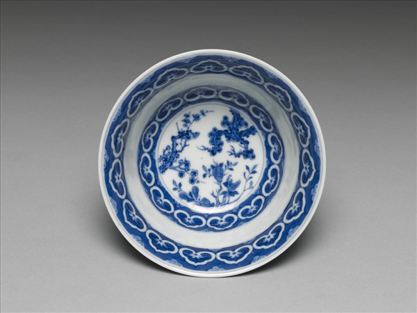 青花御製詩三清茶詩茶碗