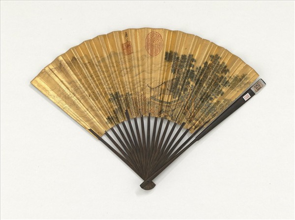 明唐寅畫觀濤　成扇