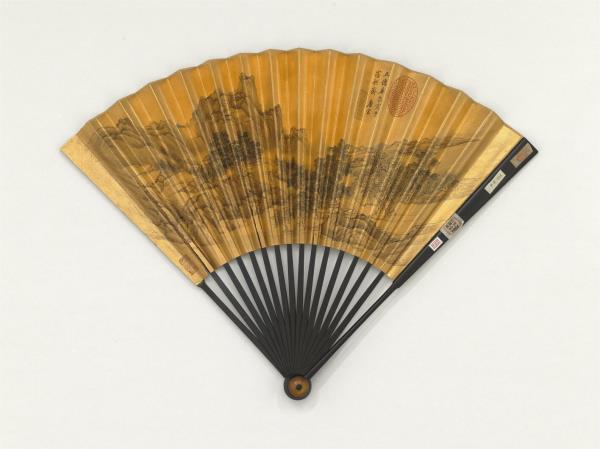 明唐寅畫尋山圖　成扇