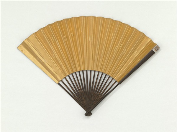 明唐寅畫松林古寺　成扇