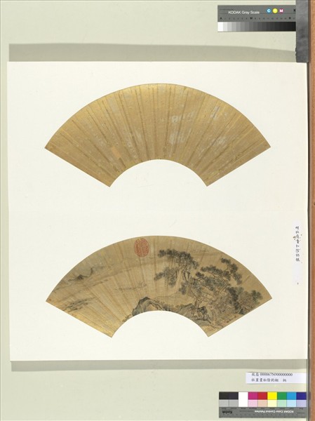 明杜堇畫松陰釣艇　冊頁