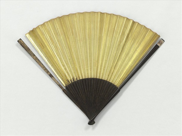 明仇英畫玩鶴　成扇