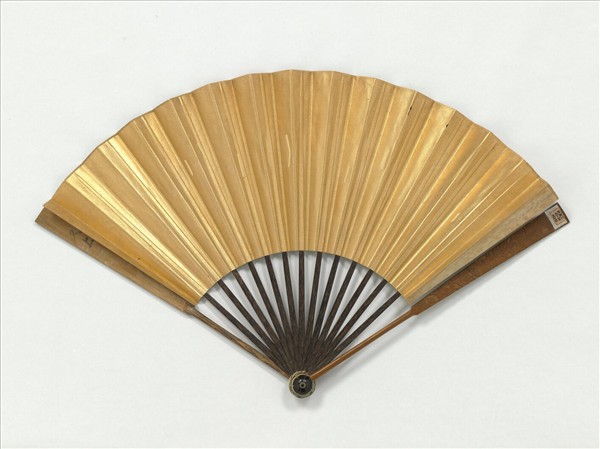 明仇英畫松陰獨坐　成扇