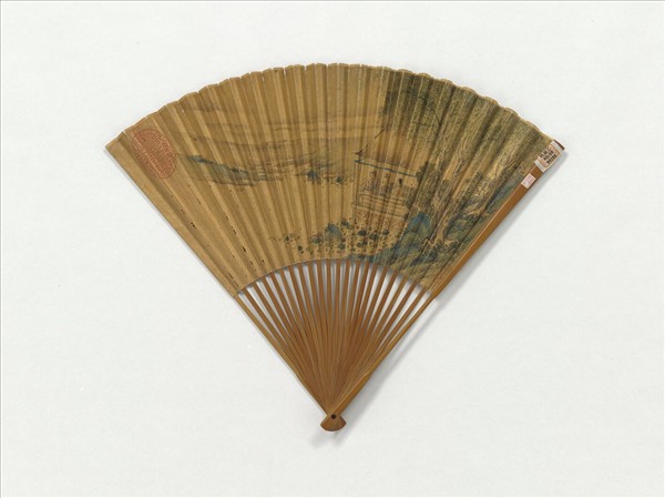 明仇英畫觀蓮　成扇