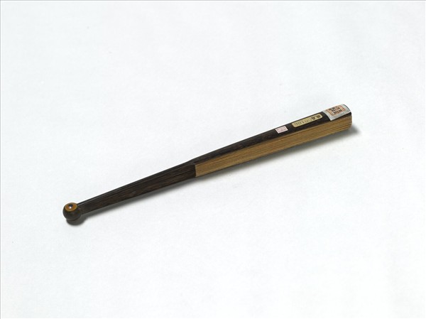 明張靈畫霜林行旅　成扇