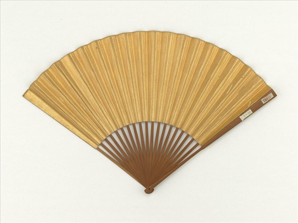 明文徵明畫松林古寺　成扇