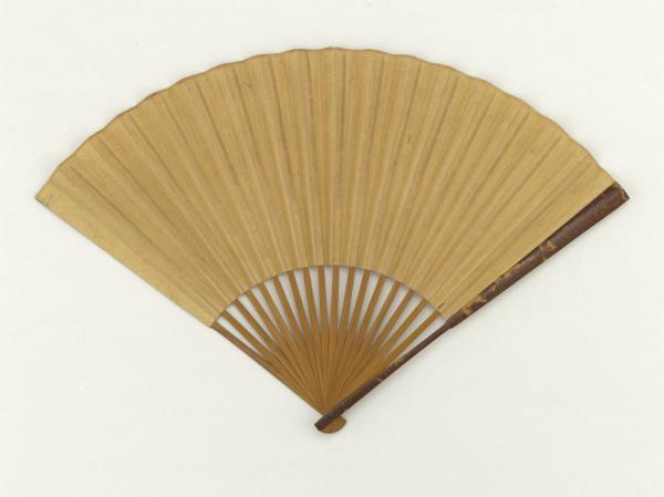 明文徵明畫雪山茆店　成扇