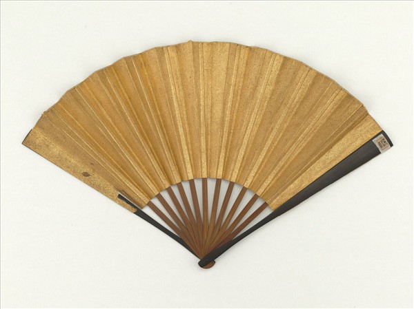 明文徵明畫平山茅屋　成扇