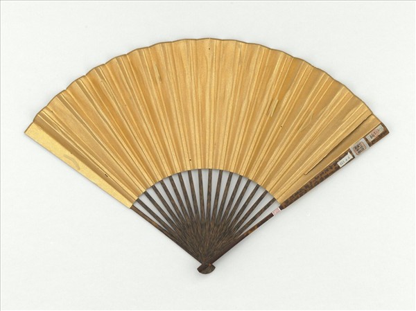 明董其昌畫溪山積雪　成扇