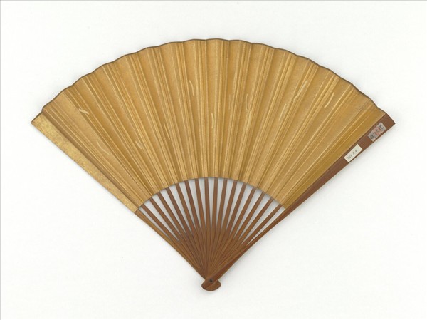 明董其昌畫枯林茆屋　成扇