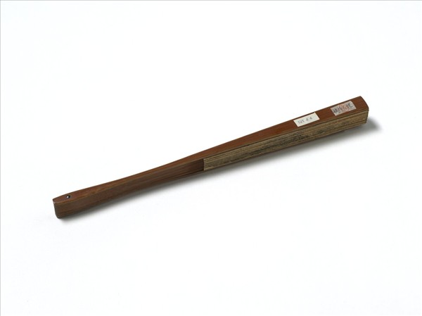 明董其昌畫枯林茆屋　成扇