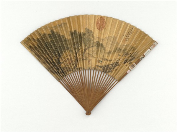 清吳時畫兒戲圖　成扇