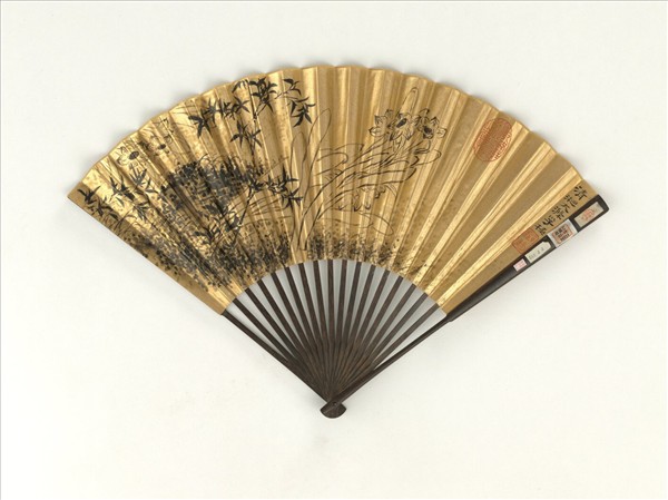 清石濤畫水仙　成扇