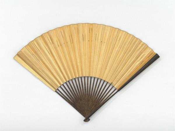 明陸治畫秋林亭子　成扇