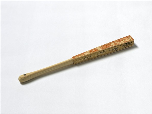 明陸治畫高山流水清孫岳頒書五言律詩　成扇