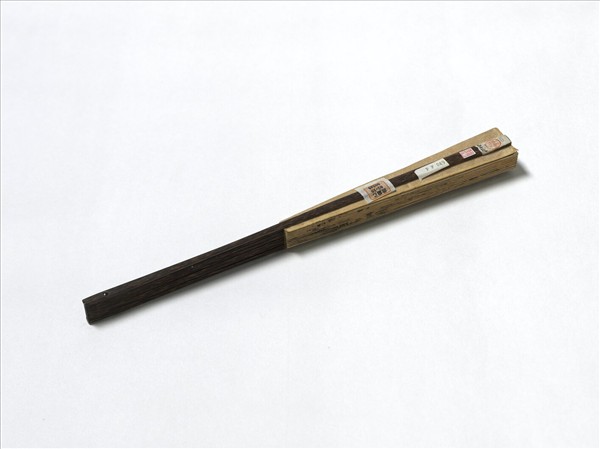 明周之冕畫芙蓉花鴨清孫岳頒書五言律 　成扇　清孫岳頒書五言律