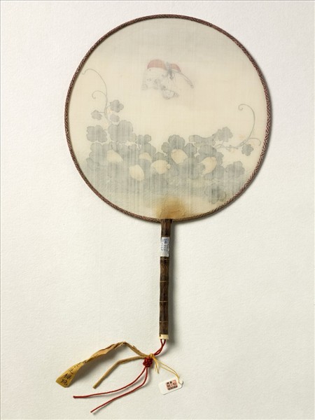 清人花卉　成扇