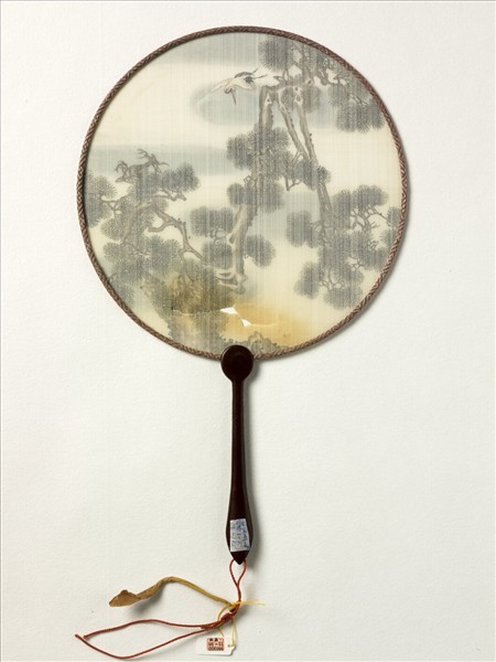 清人松鶴　成扇