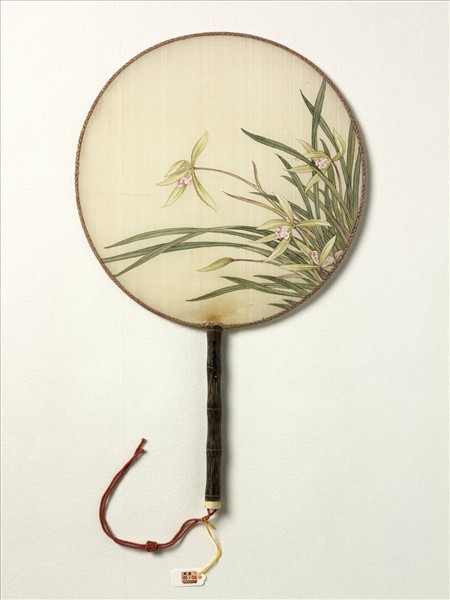 清人花卉　成扇