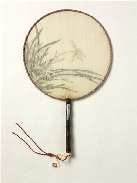 清人花卉　成扇