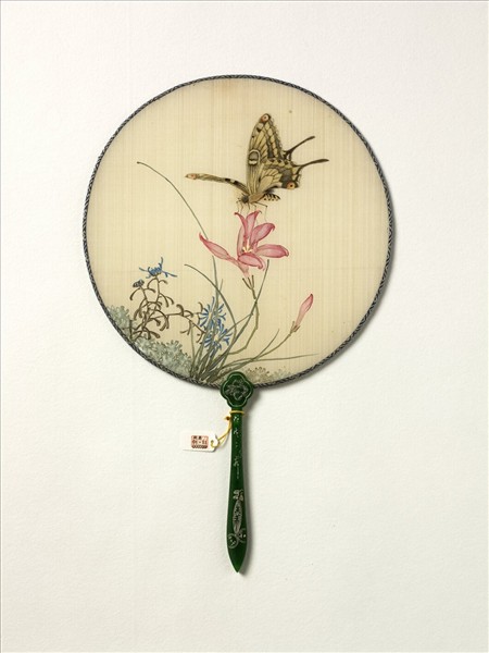 清人花卉　成扇