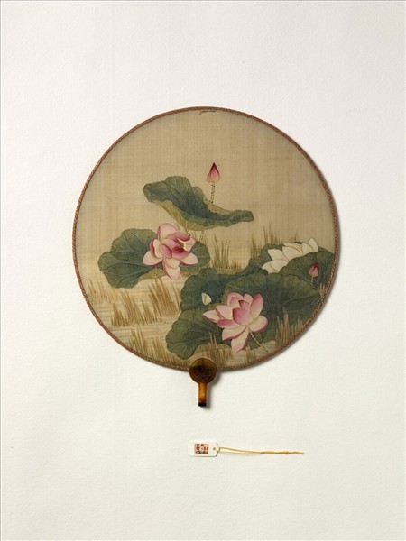 清人花卉　成扇