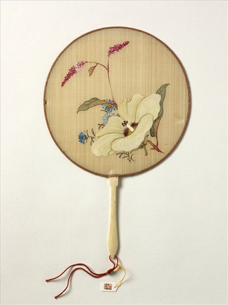 清人花卉　成扇