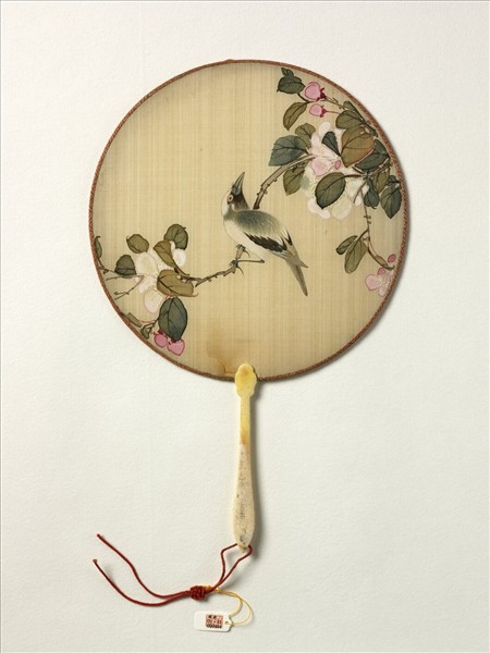 清人花鳥　成扇