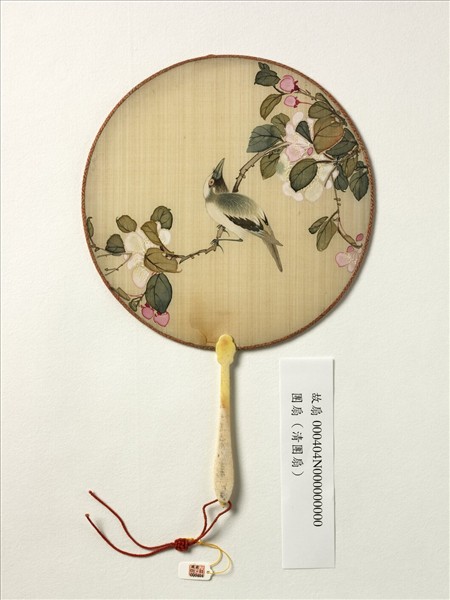 清人花鳥　成扇