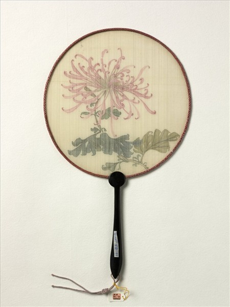 清人花卉　成扇