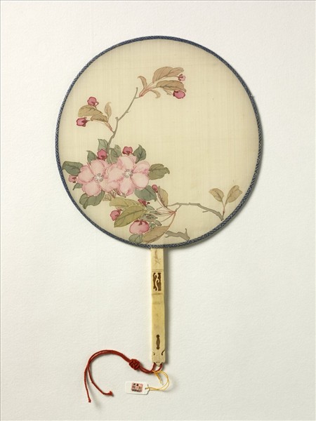 清人花卉　成扇